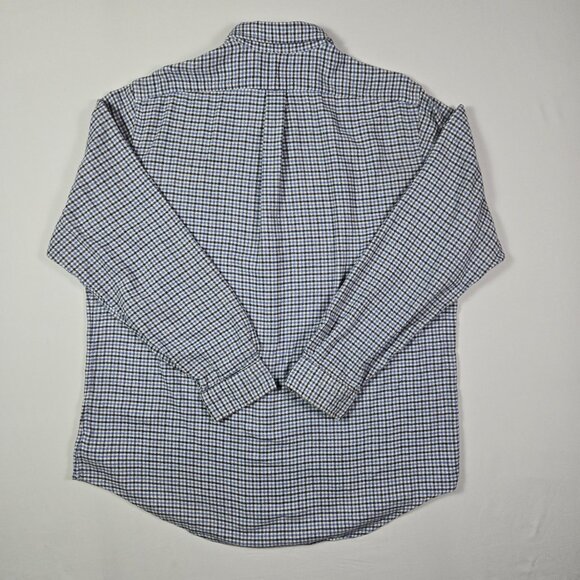 Ralph Lauren XL Classic Fit Blue Plaid Button Down Shirt Long Sleeve Preppy - Picture 6 of 16